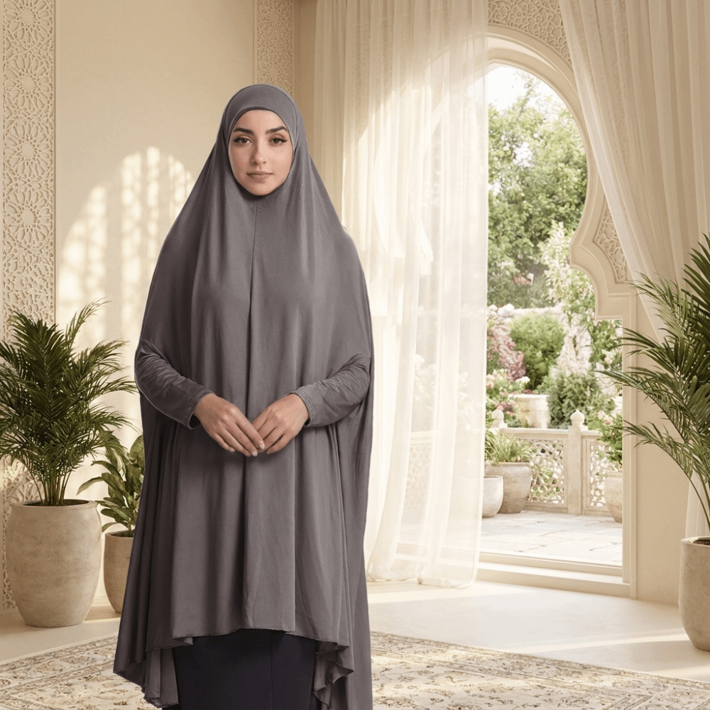 Women Formal Wear Hijab - Caftan Plain Muslim Abayas Elegant Soft