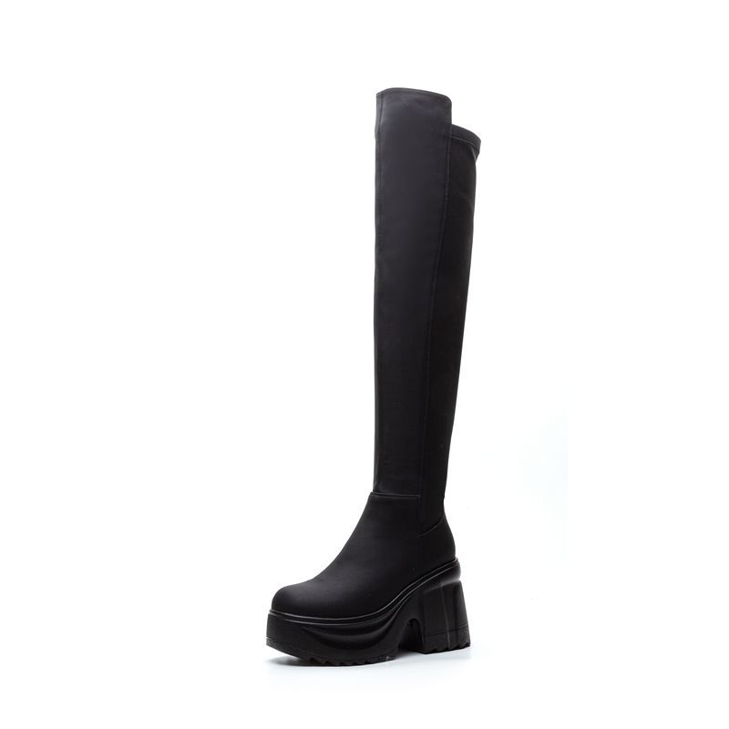 Womens Knee High Thick Sole Wi - Women Formal Wear Heels incelemesi ve fiyatı