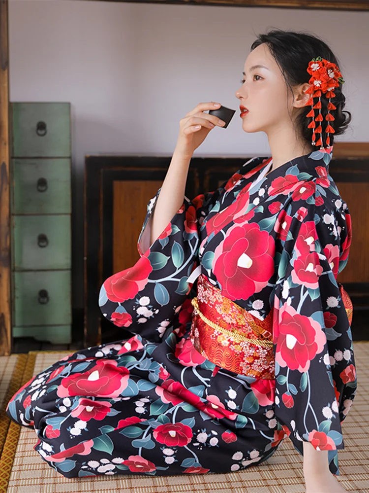 Vintage Style Women's Floral P - Japanese Women Formal Wear incelemesi ve fiyatı