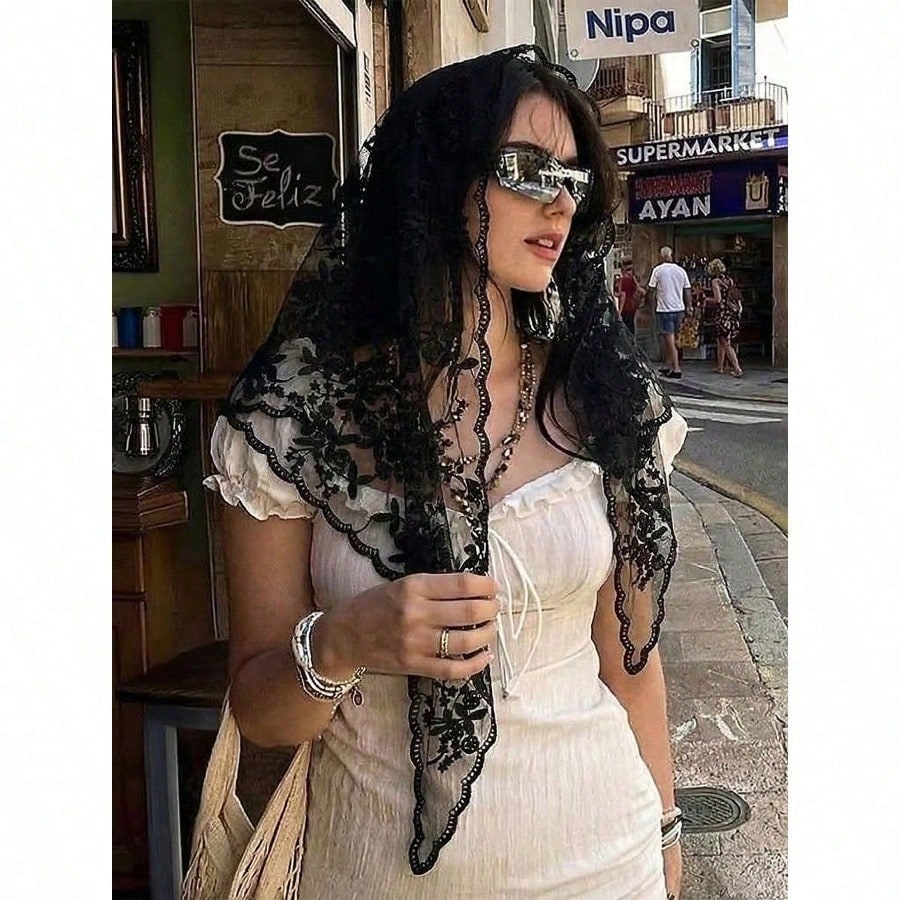 1pc Women's Solid Color Elegan - Women Formal Wear Hijab incelemesi ve fiyatı