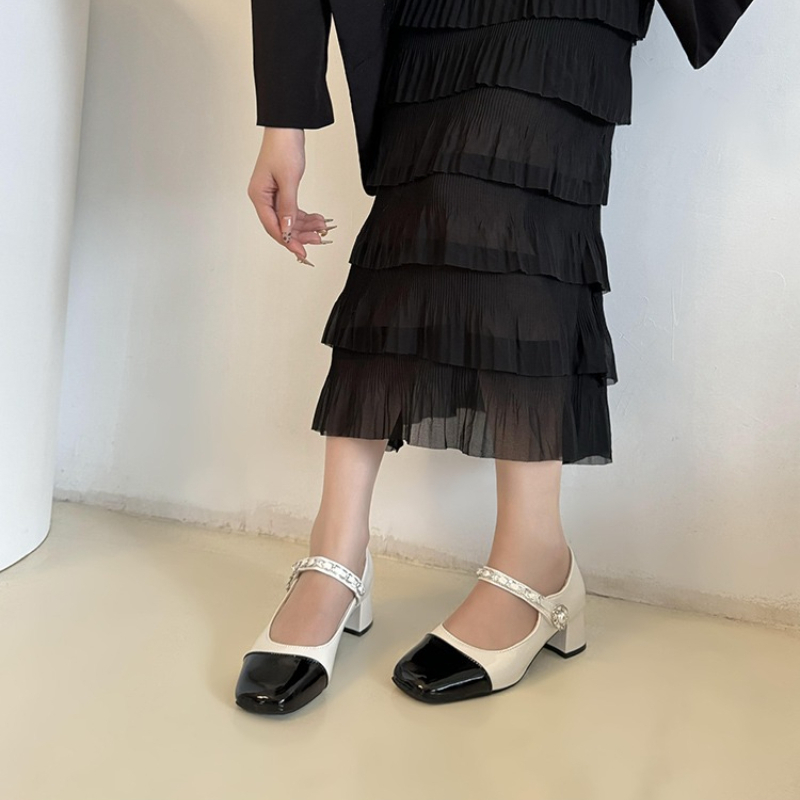 2026 Pearl Clasp Thick-Topped  - Women Formal Wear Heels incelemesi ve fiyatı
