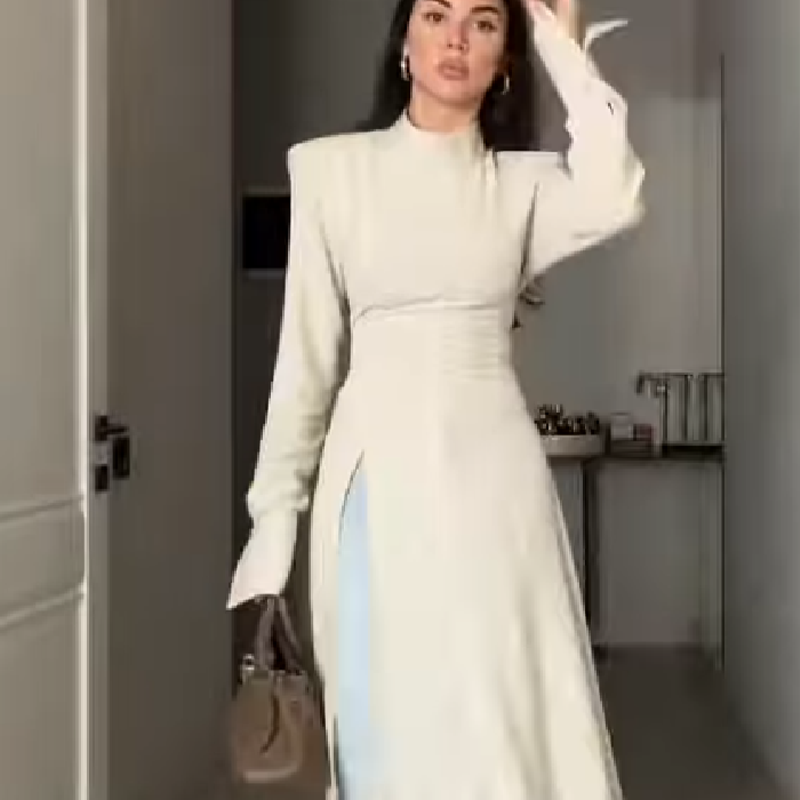 Women's Elegant High Neck Long - Women'S Formal Evening Wear Tops incelemesi ve fiyatı