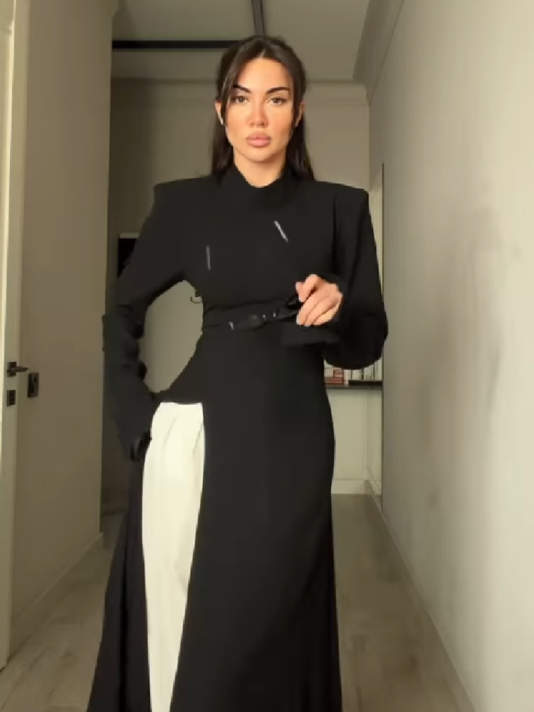Women's Elegant High Neck Long - Women'S Formal Evening Wear Tops incelemesi ve fiyatı