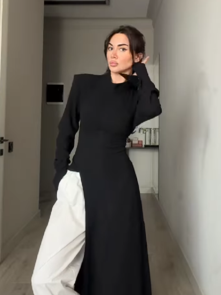 Women's Elegant High Neck Long - Women'S Formal Evening Wear Tops incelemesi ve fiyatı