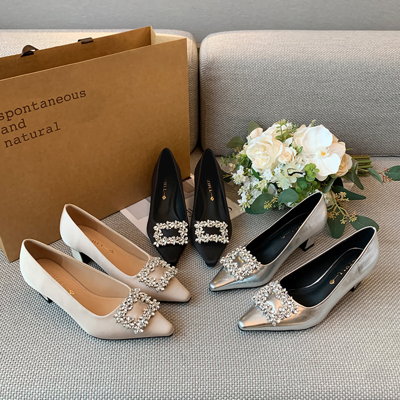 Black Satin Pointed Toe Pumps  - Women Formal Wear Heels incelemesi ve fiyatı