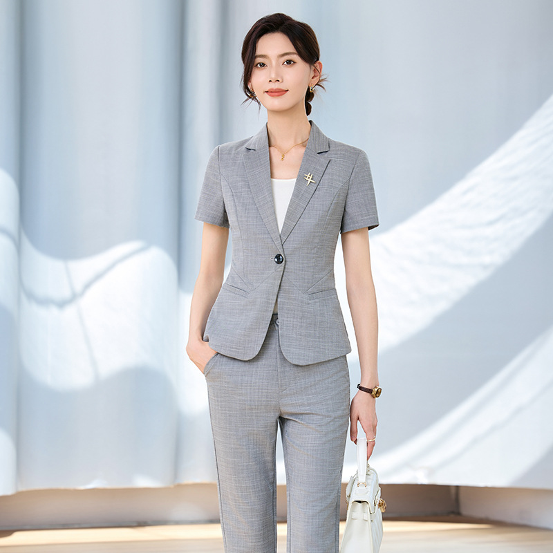 Women's short-sleeved suit set - Women Formal Wear Shirt And Pant incelemesi ve fiyatı