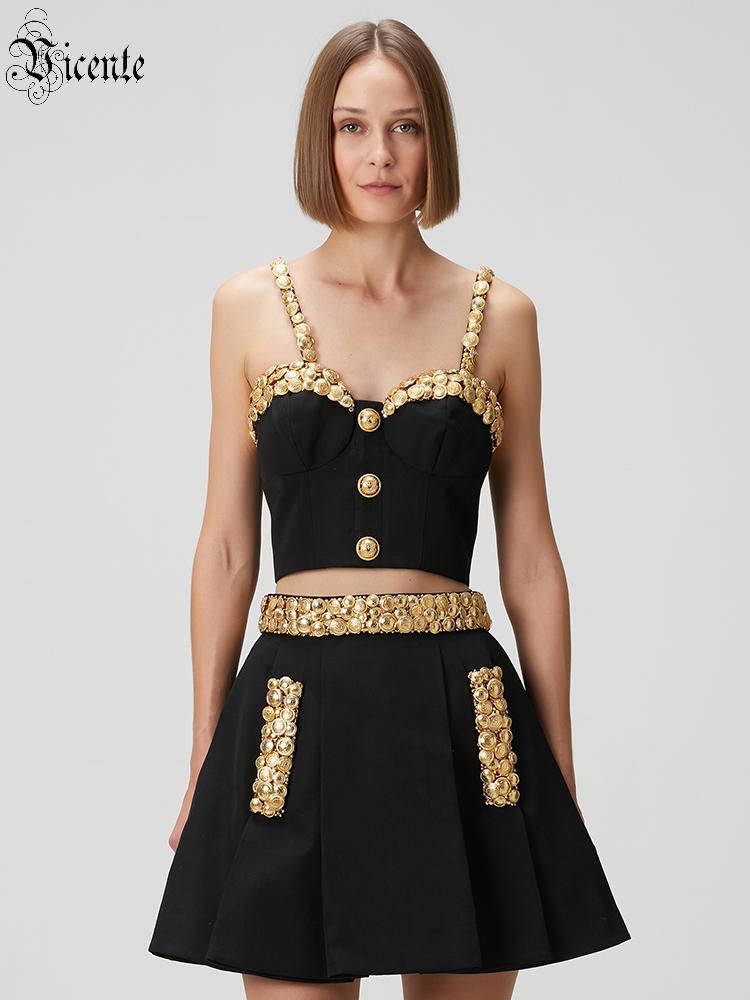 VC Black Two Piece Set Dress w - Women'S Formal Evening Wear Tops incelemesi ve fiyatı