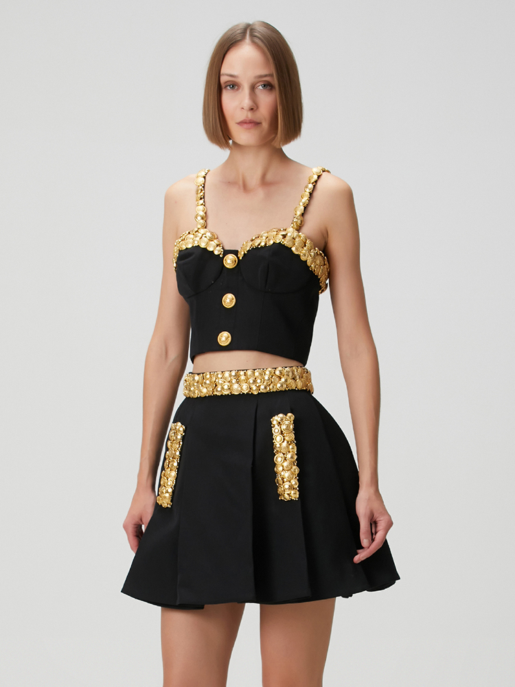 VC Black Two Piece Set Dress w - Women'S Formal Evening Wear Tops incelemesi ve fiyatı