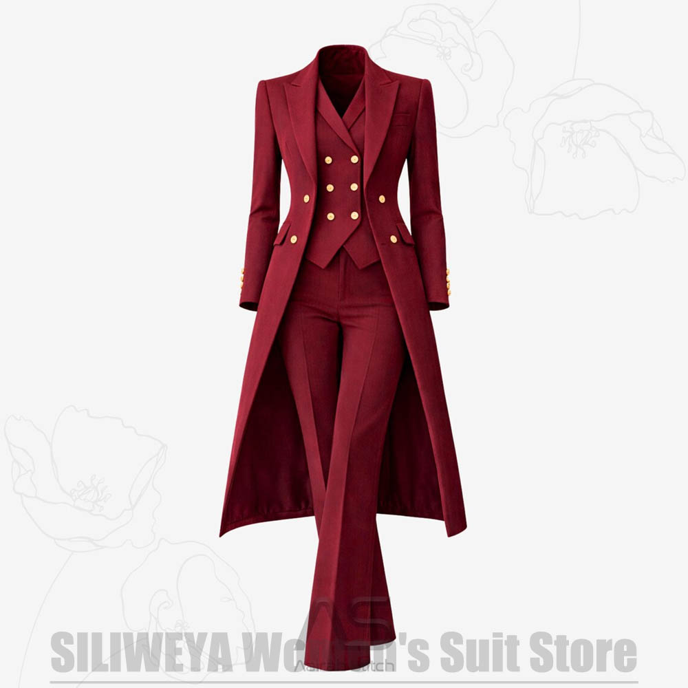 Women's Suit 3 Piece Double Br - Women Formal Wear Shirt And Pant incelemesi ve fiyatı