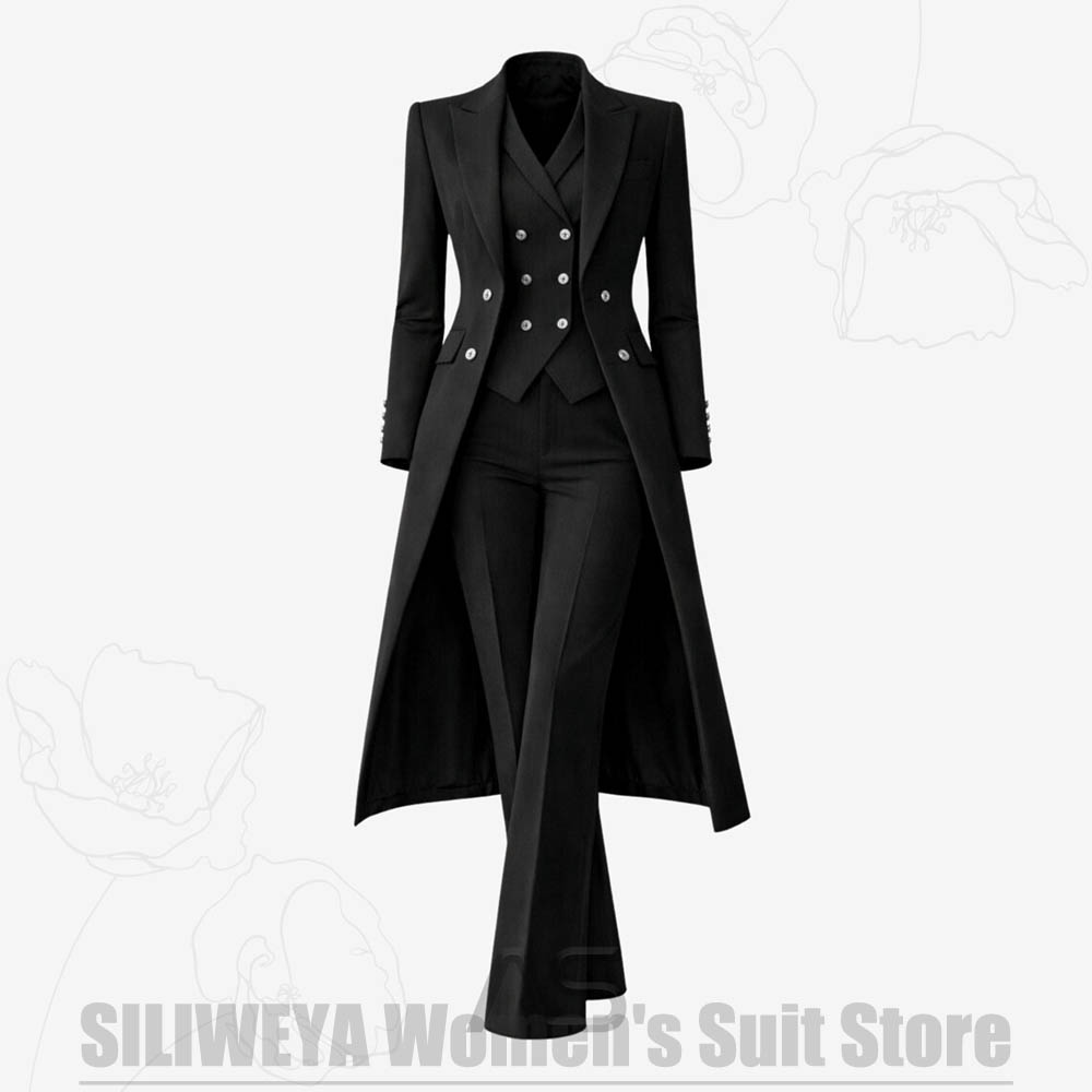 Women's Suit 3 Piece Double Br - Women Formal Wear Shirt And Pant incelemesi ve fiyatı