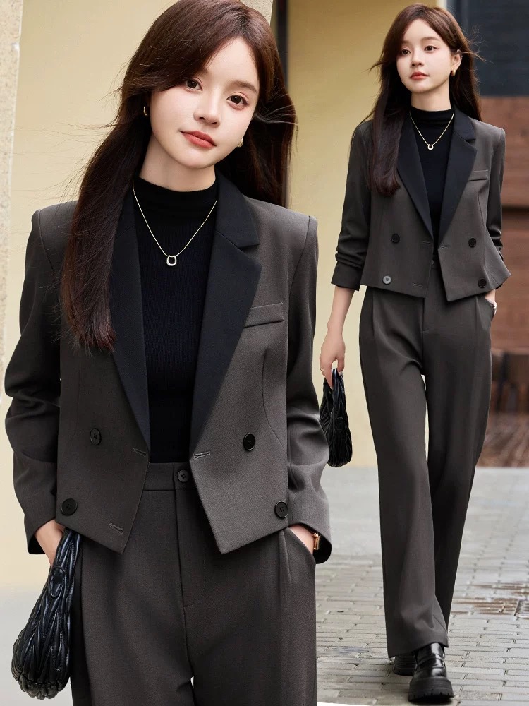 Gray short blazer for women, n - Women Formal Wear Shirt And Pant incelemesi ve fiyatı