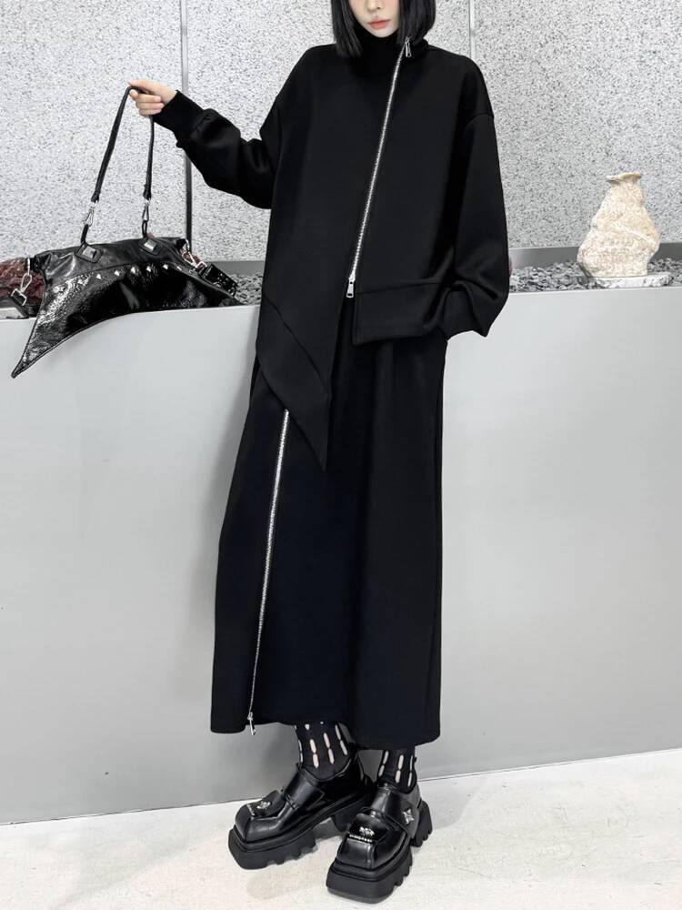 Zipper Sweatshirt Half-body Sk - Turtleneck Bodysuit Office incelemesi ve fiyatı