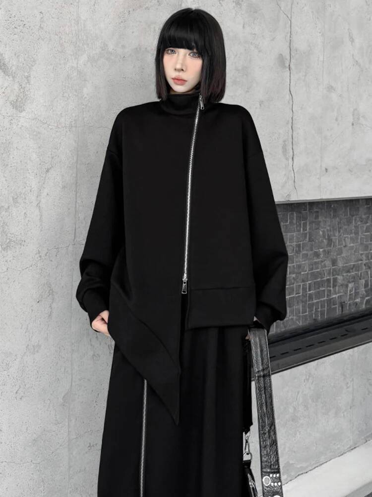 Zipper Sweatshirt Half-body Sk - Turtleneck Bodysuit Office incelemesi ve fiyatı