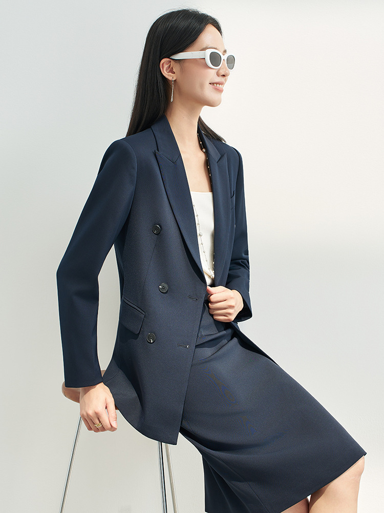 Navy Blue Professional Skirt S - Women Formal Wear Shirt And Pant incelemesi ve fiyatı